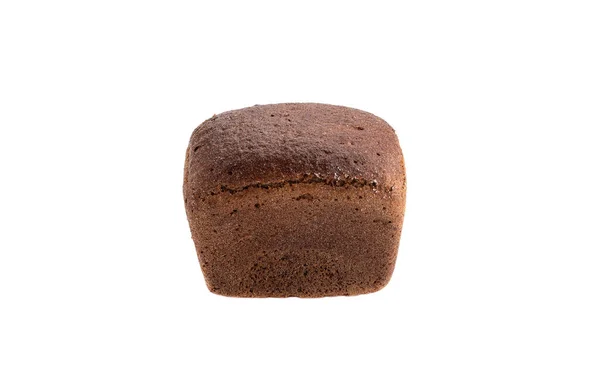 Cały Prostokątny Bochenek Chleba Żytniego Wyizolowany Białym Tle Zamknij Drzwi — Zdjęcie stockowe