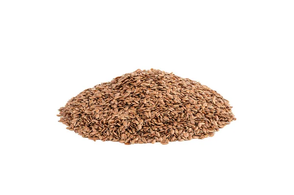 Heap Flax Seeds Isolated White Background Super Food — Stock Photo, Image