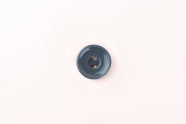 Top view of a gray plastic button.