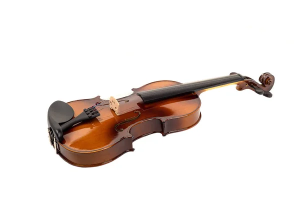 Violino Sfondo Bianco Con Posto Testo Copia Spazio — Foto Stock