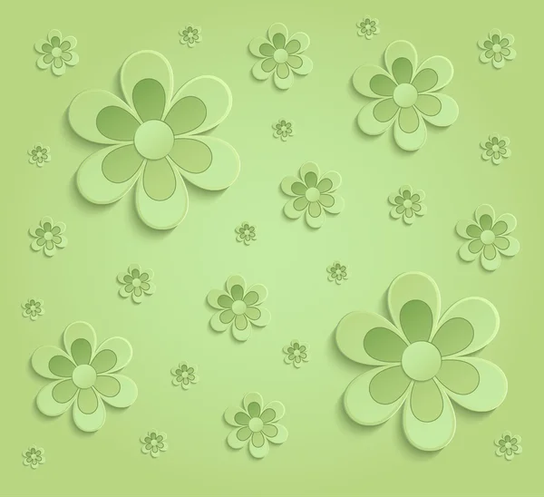 Bloemen papier 3d meigroen wallpaper raster — Stockfoto