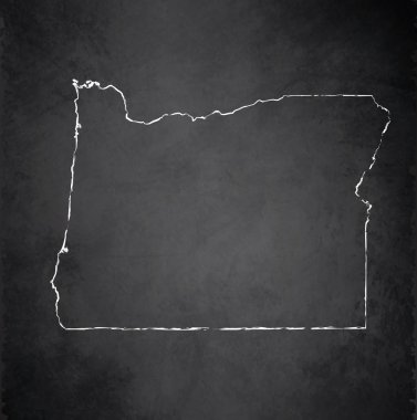 Oregon harita blackboard kara tahta raster