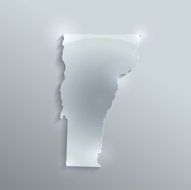 Vermont harita cam kartı kağıt 3d tarama