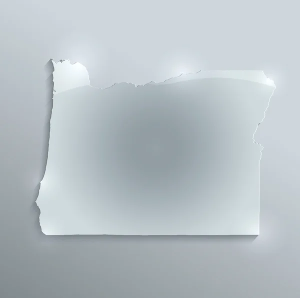 Oregon harita cam kartı kağıt 3d tarama — Stok fotoğraf