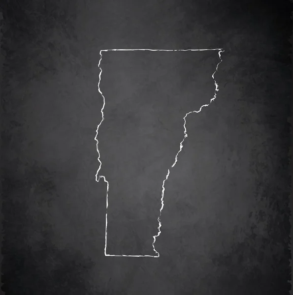 バーモント州地図黒板黒板ラスター — ストック写真