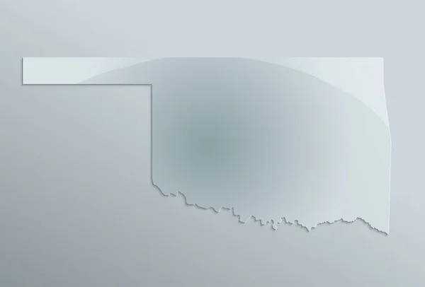 Map Oklahoma State United States America Raster Blank Design Glass — Stock Photo, Image