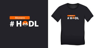 Monero Hodl, tişörtler grafik tasarım raster
