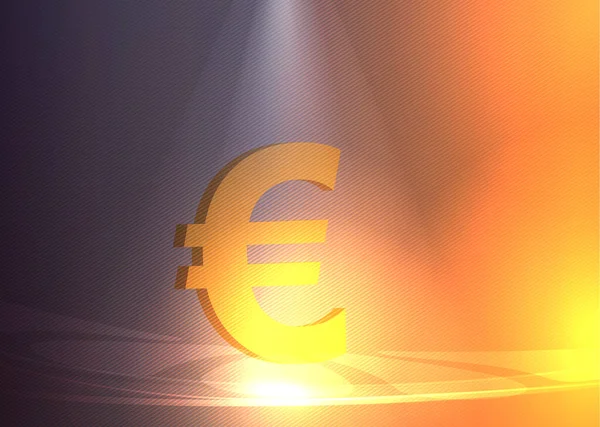 Euro Sfondo Luci Luminose Luminose Moderne Fiammeggianti Arancione Vuoto — Foto Stock