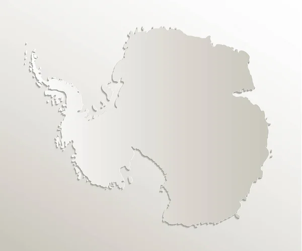 Antarktyda Mapa Karta Papier Naturalny Puste — Zdjęcie stockowe