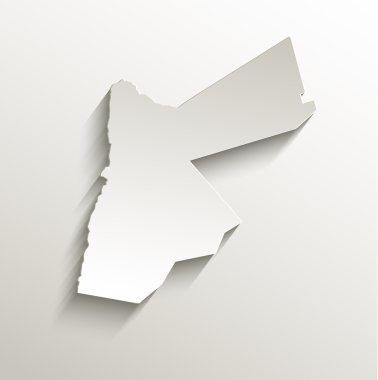 Jordan harita kart kağıt 3d doğal raster