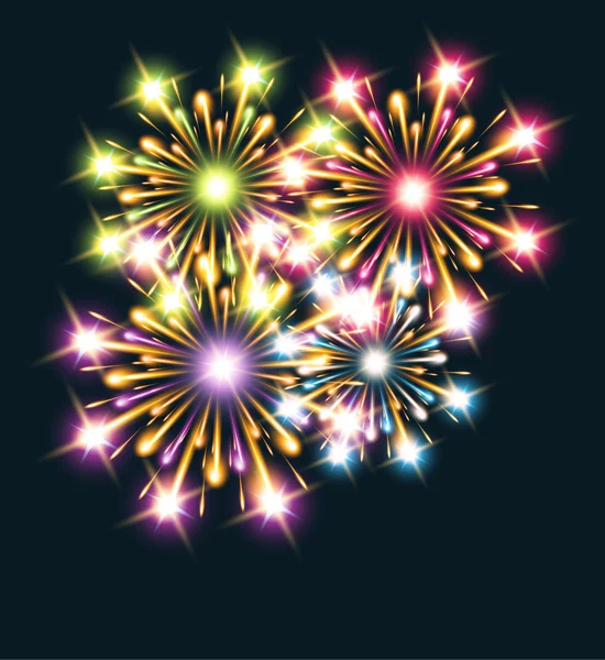 Fuochi d'artificio stelle raster colore — Foto Stock