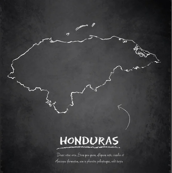 Honduras mapa quadro negro vetor quadro —  Vetores de Stock