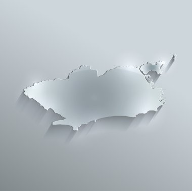 Brezilya Rio de Janeiro şehir haritası cam kartı kağıt 3d tarama