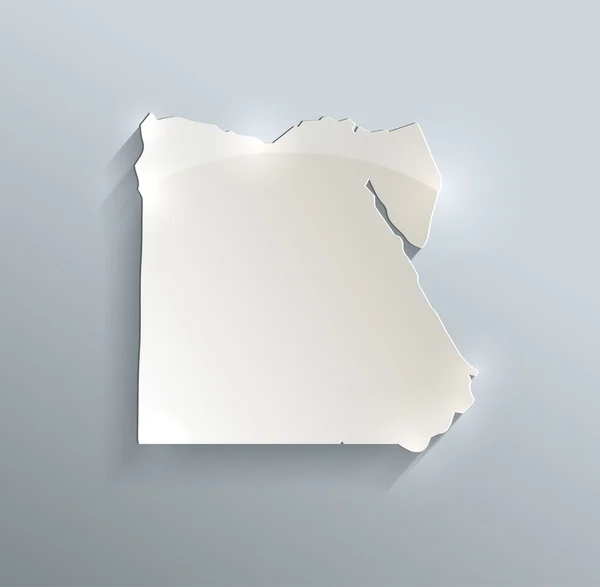 Egipto mapa azul blanco papel de la tarjeta 3D infografías raster —  Fotos de Stock