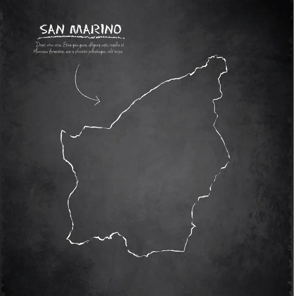 Mappa San Marino lavagna lavagna vettoriale — Vettoriale Stock