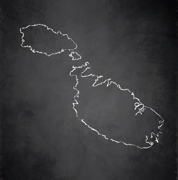 Malta map blackboard chalkboard raster — Stock Photo, Image