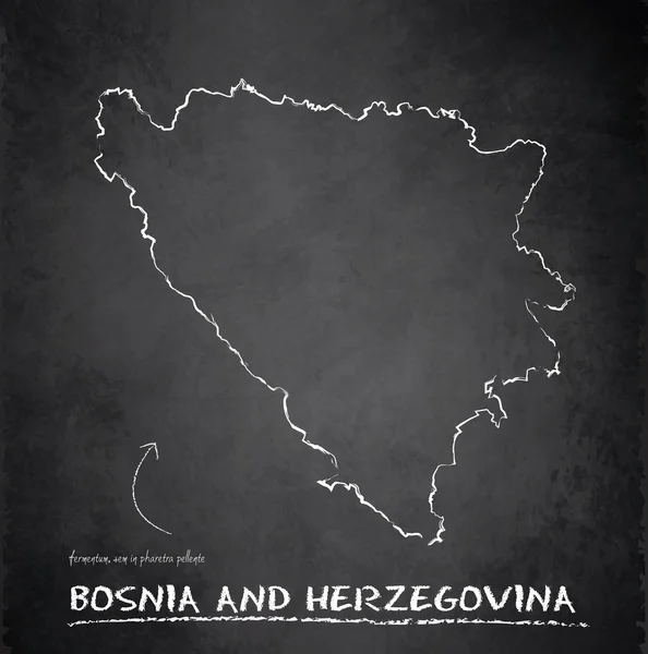 ボスニア ・ ヘルツェゴビナ地図黒板黒板ベクトル — ストックベクタ