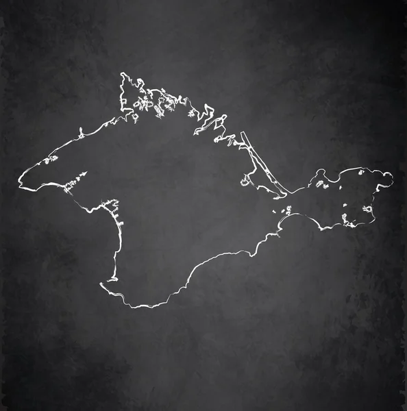 Crimea harita blackboard kara tahta raster — Stok fotoğraf