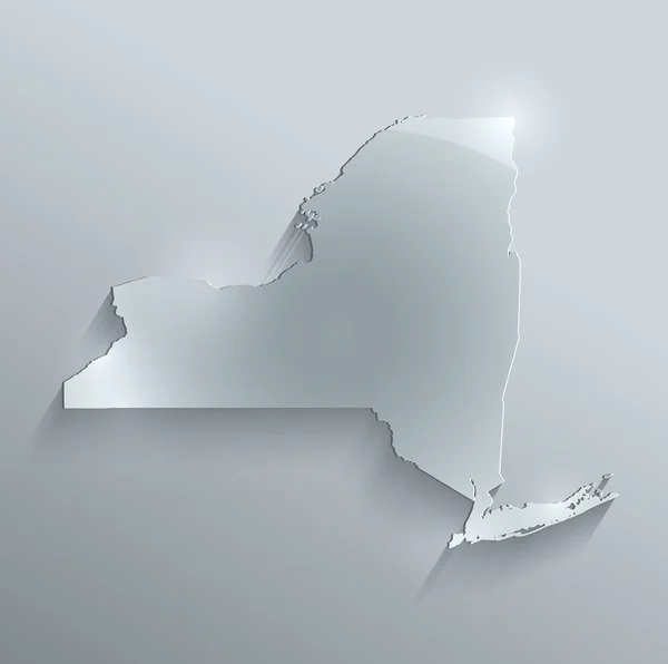 Nowy Jork mapę szkła karty papieru 3d raster — Zdjęcie stockowe
