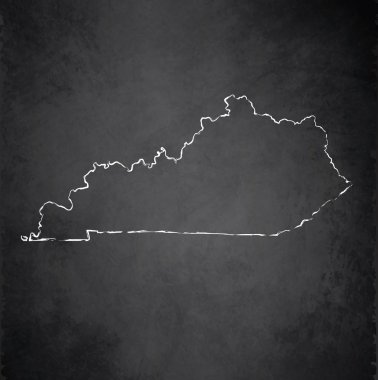 Kentucky harita blackboard kara tahta raster