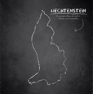Liechtenstein harita blackboard kara tahta vektör