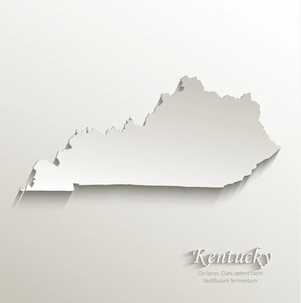 肯塔基州地图卡纸 3d 自然矢量 — 图库矢量图片
