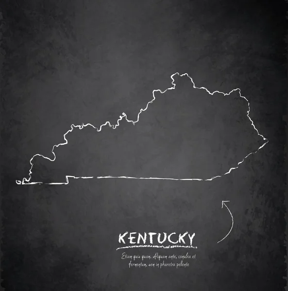 Kentucky map tafel tafel vektor — Stockvektor