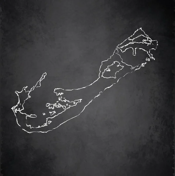 Bermuda map blackboard chalkboard raster — Stock Photo, Image