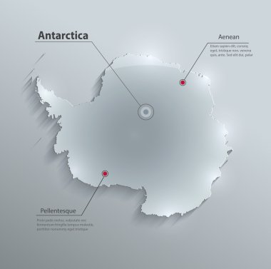 Antarktika harita cam kart kağıt 3B vektör
