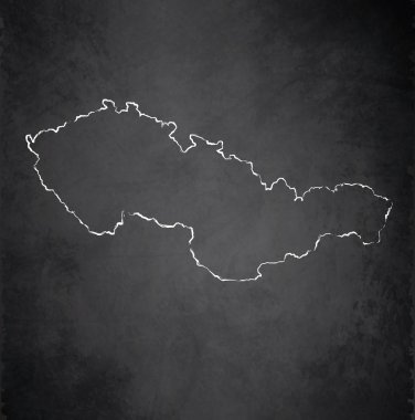Çekoslovakya harita blackboard kara tahta raster
