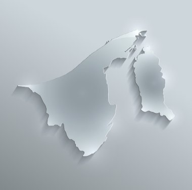 Brunei harita cam kartı kağıt 3d tarama
