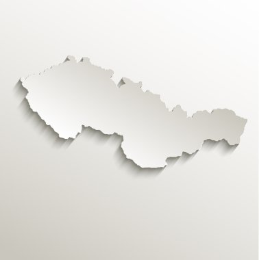 Çekoslovakya harita kart kağıt 3d doğal raster