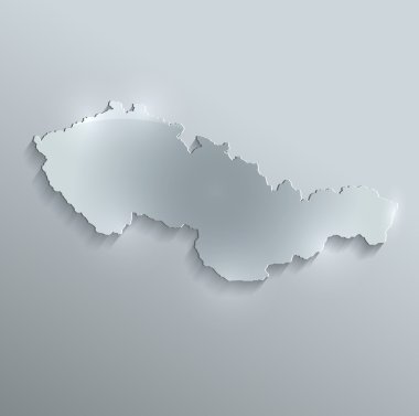 Çekoslovakya harita cam kartı kağıt 3d tarama