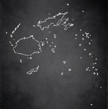 Fiji Haritası blackboard kara tahta raster