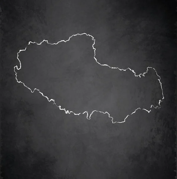 Tibet map blackboard chalkboard raster — Stock Photo, Image