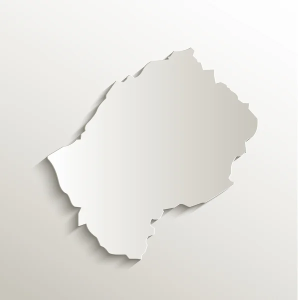 Lesotho mapa tarjeta de papel 3D raster natural —  Fotos de Stock