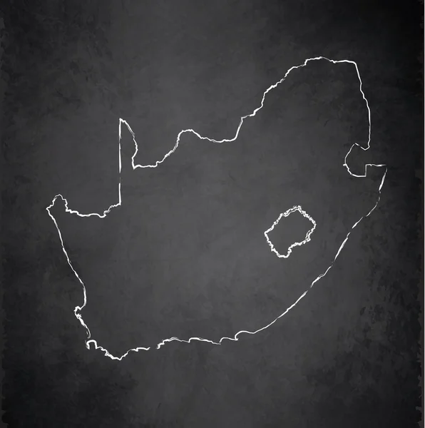 Afrique du Sud Lesotho carte tableau noir tableau noir raster — Photo