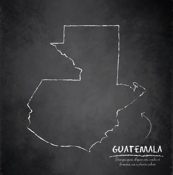 Guatemala mappa lavagna lavagna vettore — Vettoriale Stock