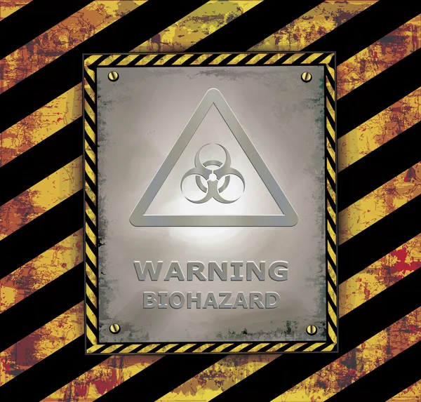 Tableau noir signe avertissement bannière avertissement biodanger vecteur — Image vectorielle