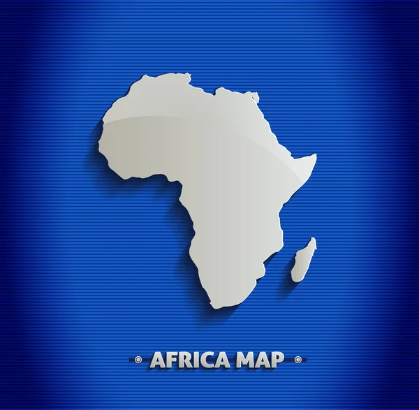 Afrika Karte blaue Linie 3D-Vektor — Stockvektor