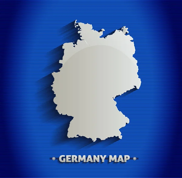 Germania mappa linea blu vettore 3D — Vettoriale Stock