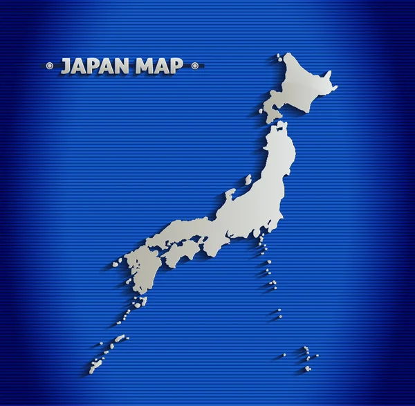 Японія карта синя лінія тривимірними векторними — стоковий вектор