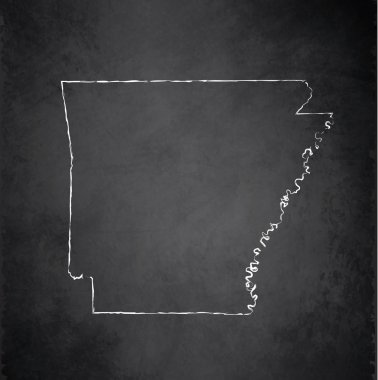 Arkansas harita blackboard kara tahta raster
