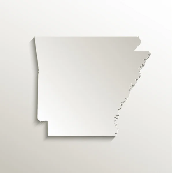 Arkansas karta kort papper 3d naturliga raster — Stockfoto