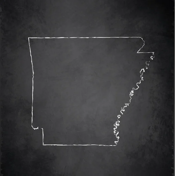 Arkansas karta blackboard chalkboard raster — Stockfoto