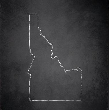 Idaho harita blackboard kara tahta raster