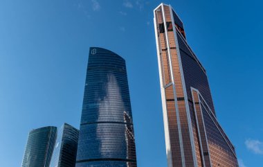 23 Ekim 2020, Moskova, Rusya. Moskova ofis merkezinin gökdelenleri güzel havalarda.