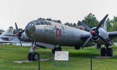 18 Temmuz 2018, Moskova bölgesi, Rusya. Sovyet stratejik bombardıman uçağı Tupolev Tu-4 Monino 'daki Rus Hava Kuvvetleri Merkez Müzesi' nde..