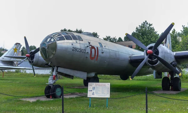 Julho 2018 Região Moscou Rússia Bombardeiro Estratégico Soviético Tupolev Museu — Fotografia de Stock