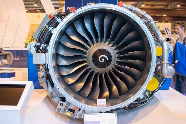 Agosto 2019 Regione Mosca Russia Motore Turbofan Powerjet Sam146 146 — Foto Stock